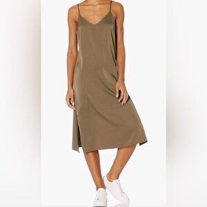 Elegant Olive Slip Dress